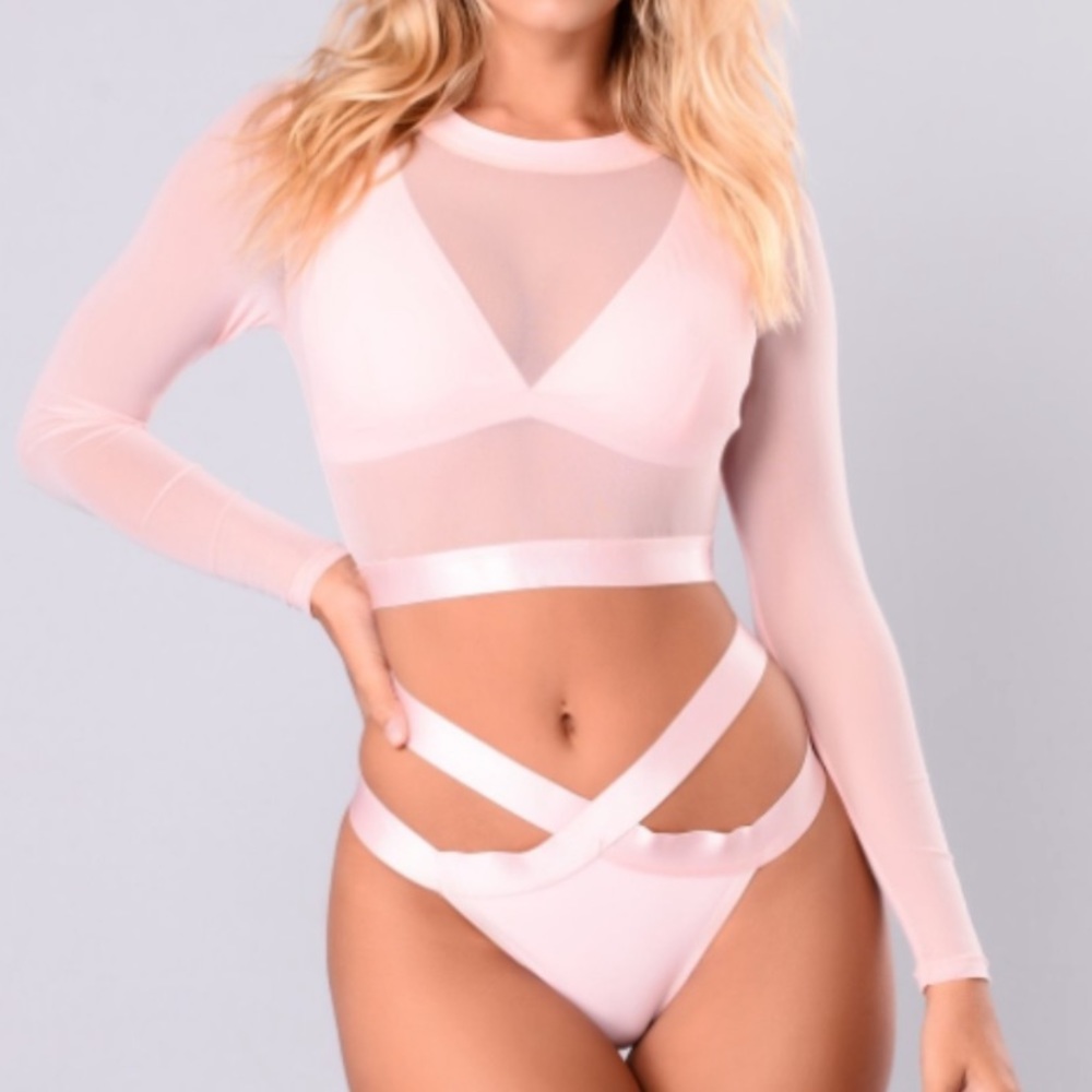 Fashion nova - On Guard Bikini Set-Blush Plus